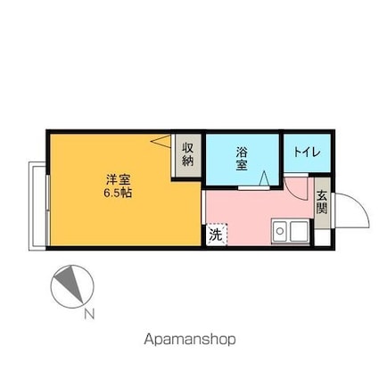 ディアス高野台[1K/20.79m2]の間取図