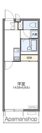 レオネクストゆーとぴあ[1K/26.08m2]の間取図