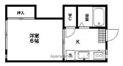 メゾン大友Ａ[1K/17m2]の間取図