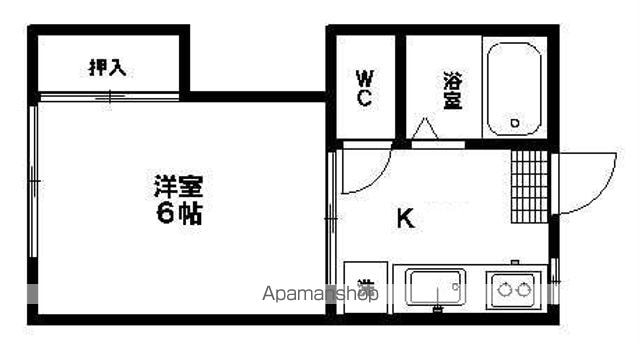 メゾン大友Ａ[1K/17m2]の間取図