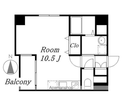 ＧＲＡＮＤＵＫＥ東別院ｃｒｅａ[1R/27.52m2]の間取図