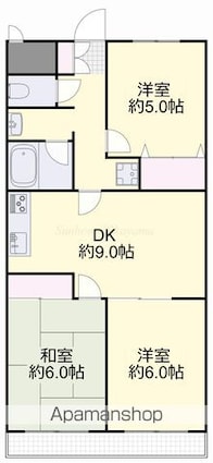 エトリールＯｍｏｒｉⅡ[3DK/58.86m2]の間取図