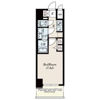 ＳーＲＥＳＩＤＥＮＣＥ金山三丁目[1K/23.51m2]の間取図