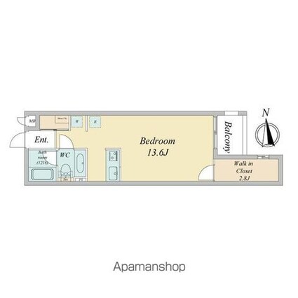 エルスタンザ下北沢[1R/36.95m2]の間取図