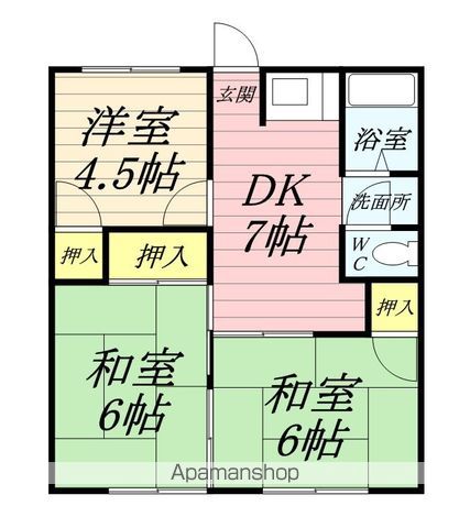 平成ハイツの間取り写真