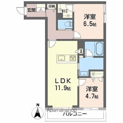 シャーメゾン　セルディーナ[2LDK/58.68m2]の間取図