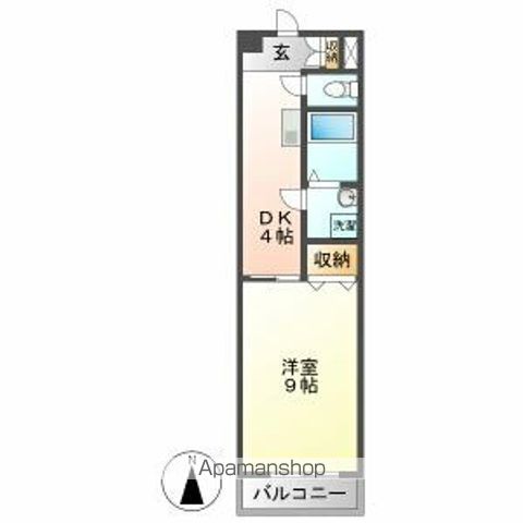 【岐阜市前一色のマンションの間取り】