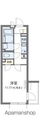 クレイノプレアデス[1K/22.35m2]の間取図