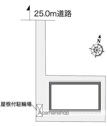 レオパレスカーサ新西[1K/28.02m2]の配置図