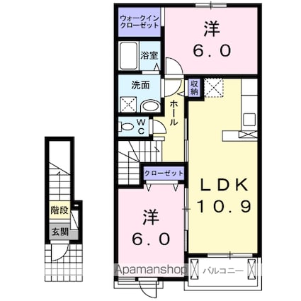 フィールド・サンＢ[2LDK/57.21m2]の間取図