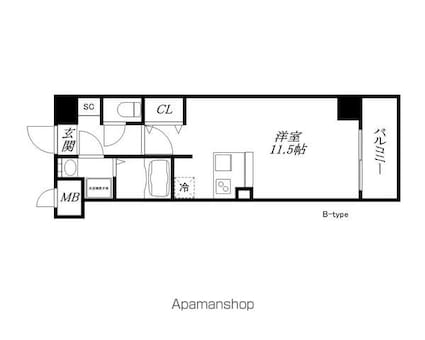 ＮＳ大津ビル[1R/30.22m2]の間取図