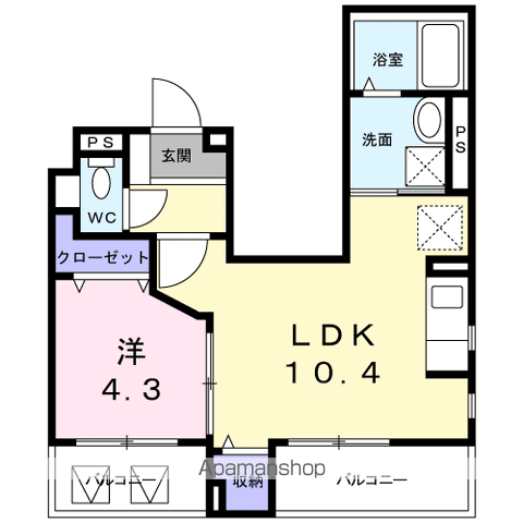 【中野区東中野のマンションの間取り】