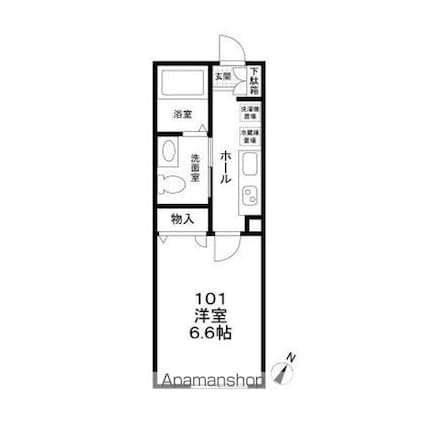 Ｆｏｒｅｓｔ　Ｔｅｒｒａｃｅ[1K/23.17m2]の間取図