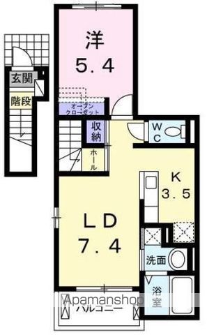 武蔵村山市榎のアパートの間取り