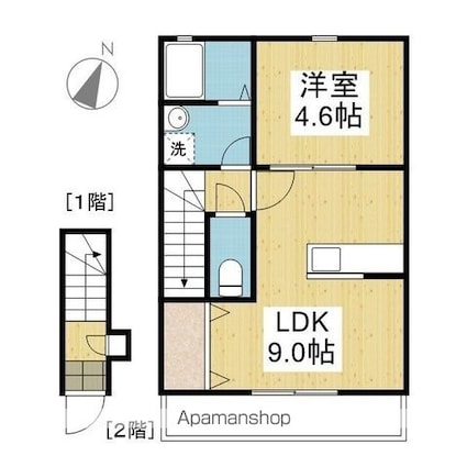 ＥＡＲＬ’Ｓ　ＣＯＵＲＴ衣山Ⅲ[1LDK/34.2m2]の間取図