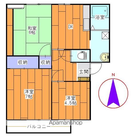 フレグランス双葉Ａの間取り