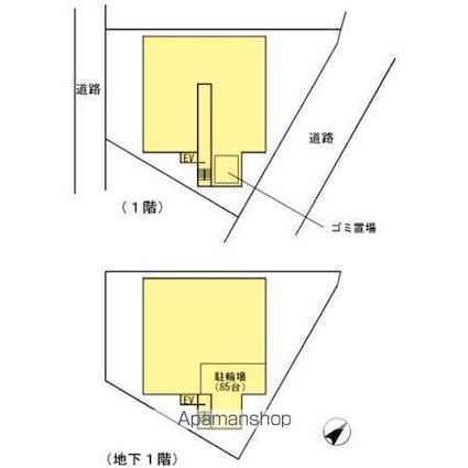 ＪＰ　ｎｏｉｅ　早稲田[1K/26.15m2]の配置図