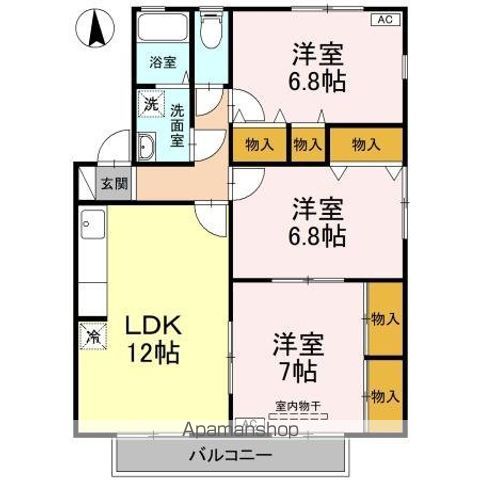 ルミナス山城 A棟の間取り写真