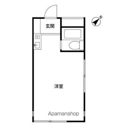 プレール中野[1R/18m2]の間取図