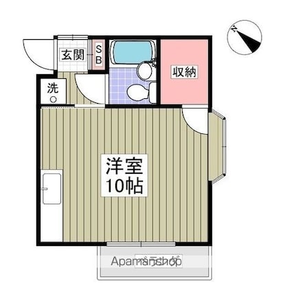 ドリームハイツ[1DK/22.86m2]の間取図