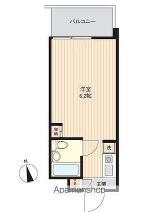 ユーコート上馬[1R/16.47m2]の間取図