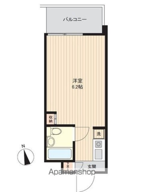 ユーコート上馬[1R/16.47m2]の間取図
