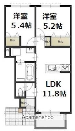 リベルテ[2LDK/50.72m2]の間取図