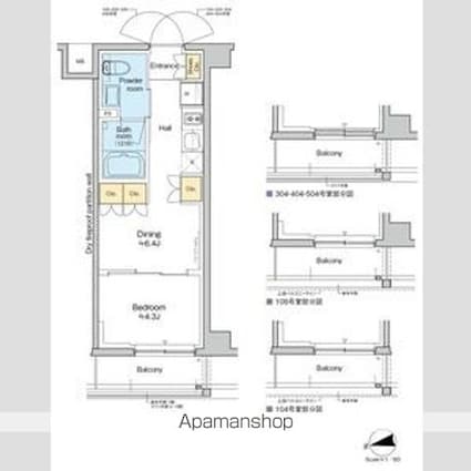 ＲＥＳＩＤＥＮＣＥ　ＫＯＥＮＪＩ[1DK/26.35m2]の間取図