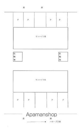 サンハイツＡ[2LDK/56.09m2]の配置図