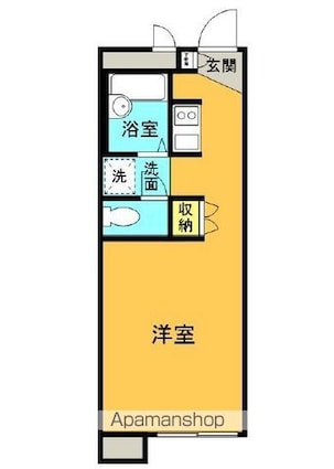 一刻館[1R/19.87m2]の間取図