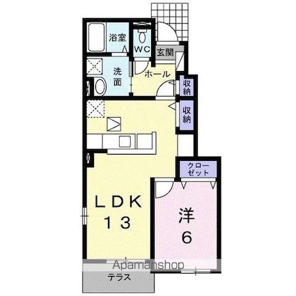 Ｐｏｒｔｅ　Ｒｅｇａｌｏ　Ⅰ[1LDK/45.82m2]の間取図