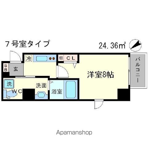 【大阪市北区西天満のマンションの間取り】