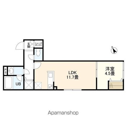 東京都杉並区高円寺南２丁目[1LDK/40.15m2]の間取図