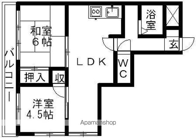 【鹿嶋市大字平井のマンションの間取り】