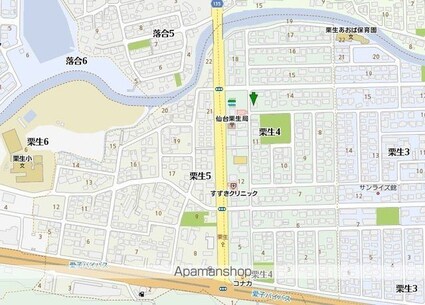 宮城県仙台市青葉区栗生４丁目[1K/24.48m2]の周辺3