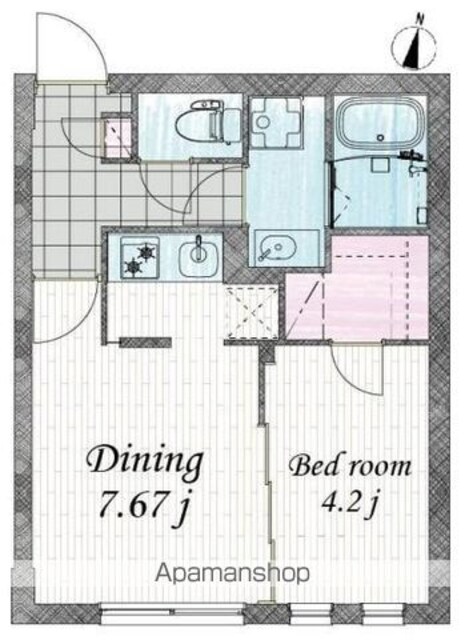 東京都新宿区西落合３丁目[1DK/31.6m2]の間取図