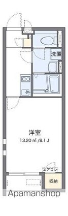 クレイノルーエ[1K/25.89m2]の間取図