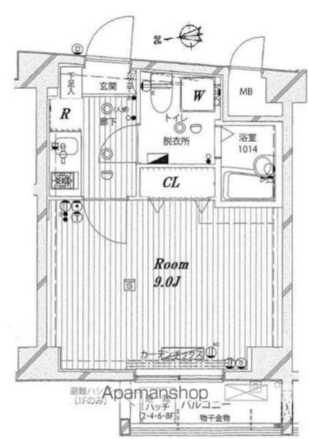 東京都世田谷区上北沢５丁目[1K/25.52m2]の間取図