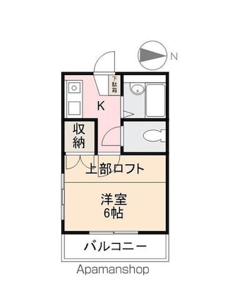 ドエル新北[1K/18.11m2]の間取図