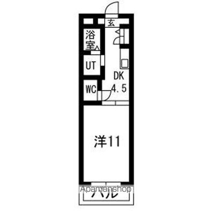 Ｊーレジデンス栄Ⅱ旧フローラル栄Ⅱ[1DK/36.44m2]の間取図
