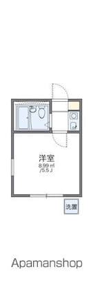 レオパレス北烏山[1K/13.33m2]の間取図