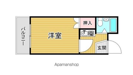 広島県広島市東区尾長西２丁目[1K/14.3m2]の間取図