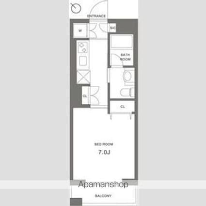 ガーデン板橋氷川町[1K/25.08m2]の間取図