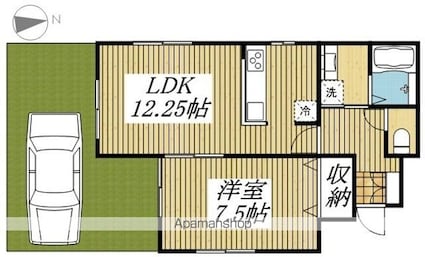 コーゼンハイツ[1LDK/43.94m2]の間取図