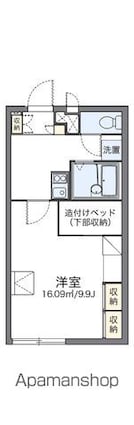 香川県坂出市久米町２丁目[1K/26.49m2]の間取図