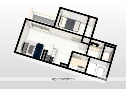 岡山県岡山市南区新保[1LDK/30.9m2]のバス