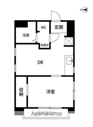 二葉ビル[1DK/32.28m2]の間取図