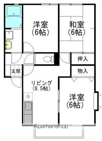 グリーンビュー中須 Aの間取り写真