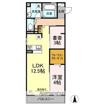 Ｄーｒｏｏｍセレーノ[1LDK/50.34m2]の間取図