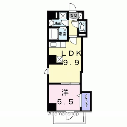 プラムツリー神楽坂[1LDK/37.92m2]の間取図